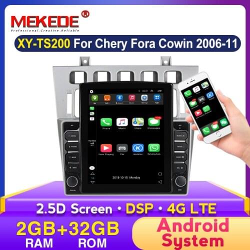 9.7inch Tesla screen Android Radio GPS Car Multimedia Player for Chery Fora Cowin 2006 - 2011 DSP carplay 2+32G BT SWC DVR