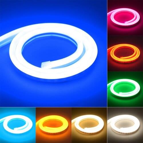 DIY Sign Neon Lights Silicone 12V Flexible 2835 LED Strip IP65 Waterproof Tube With Power Supply Cuttable 1M 2M 3M 4M 5M