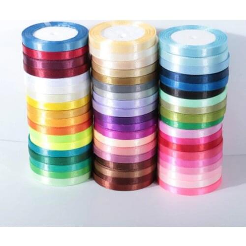 22meters/Roll 0.6cm Silk Satin Ribbons DIY Handmade Crafts Christmas Wedding Birthday Party Gift Wrapping Ribbon white pink blue