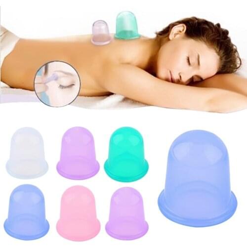Hot Cupping Tool Full Body Massager Helper Anti Cellulite Vacuum Care Silicone Cup Massage Tools For Facial Leg Arm Relaxation