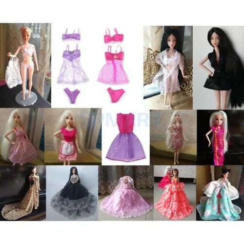 Handmade Mini Dress Gown Skirt Cheongsam Underwear Set Doll Clothes Outfits Costume Doll Accessories for Dolls Clothings