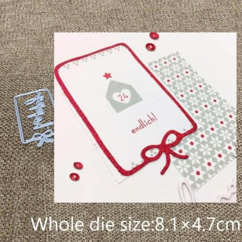 New Design Craft Metal Cutting Die cut die happy joy bow tie frame scrapbooking Album Paper Card Craft Embossing Die Cuts