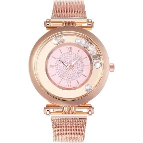 New Design Fashion Women Watches Elegant Rhinestone Female Leather Strap Quartz Wristwatches