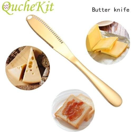 1pcs Multifunction Cheese Butter Cutter Stainless Steel With Hole Wipe Cream Bread Cutlery Dessert Tool Knife