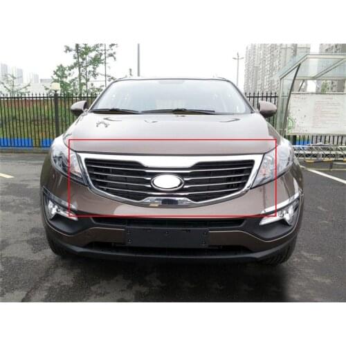 Original ABS Chrome Front Grille Around Trim Racing Grills Trim For KIA Sportager 2011 2012