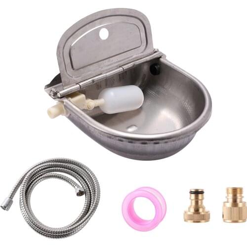Cow Sheep Drinking 304 Stainless Steel Float Ball Drinker Fountains Cattle Horse Bowl Automatic Water Feeder Cow Drink With Pipe