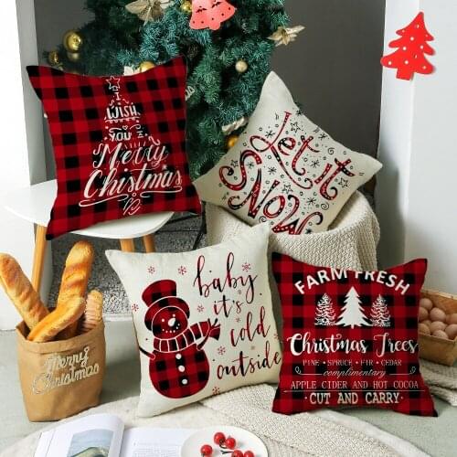 Hot Love Seat Christmas Pillow Cases Fall Decor Holiday Gift Home Decoration Cushion Cover 45*45 Throw Pillow Covers Wholesale