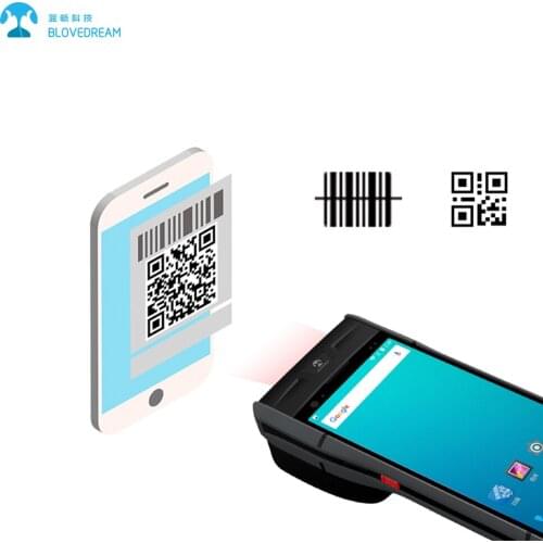 Pos PDA Printer Handheld Pos Terminal With All in one Bluetooth Printer Android POS Smart With Optional NFC and Barcode Scanner