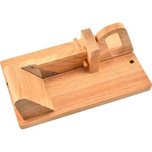 Pratical Sausage-Slicer Sausage Wooden Cut Oak Food Cutter Manual Push-pull Ham Cut Sausage-Slicer