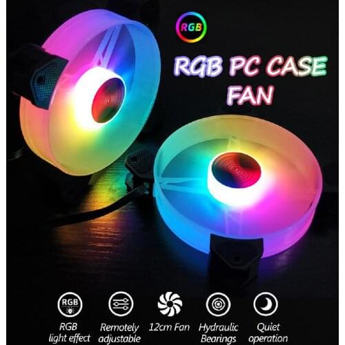 Adjustable Computer Cooling Fan Quiet 120mm RGB Fan PC Case Fan Cooler RGB Cooler Fans for Computer Cooler with Controller