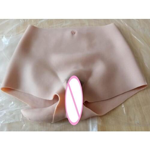 75CM Silicone Realistic Vagina Panty Shemale Crossdresser Pussy Pants Transgender Artificial Sex Fake Underwear Enhancer Hip 1G