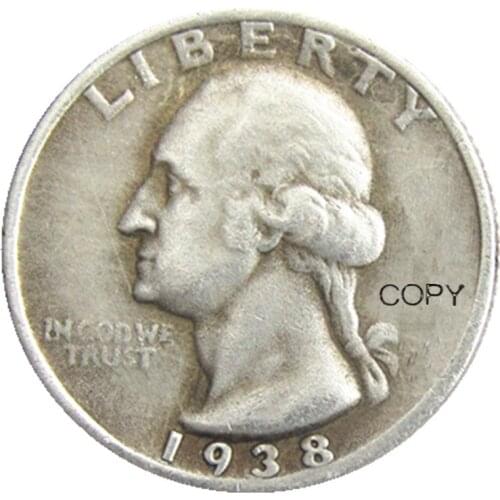 US 1938P/S Washington Quarter Silver Plated Copy Coin