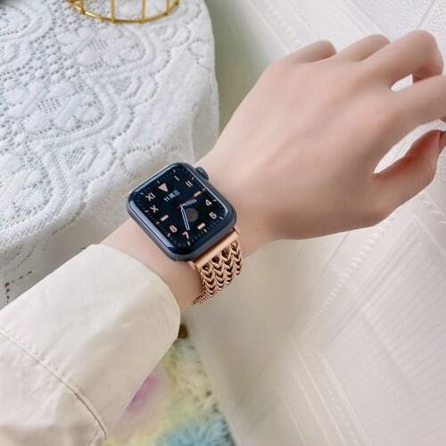 Popular Stailness Steel Band for Apple Watch Series 3 2 1 40/ 44mm Braided Mesh Wristband for iWatch Correa Strap 38/42mm E6 5 4
