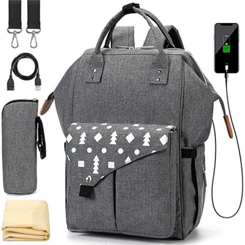 Babies Diaper Bag Large Capacity Mommy Maternity Backpack Baby Changing Bag Multifunction Travel Stroller Nappy Bag for Mom