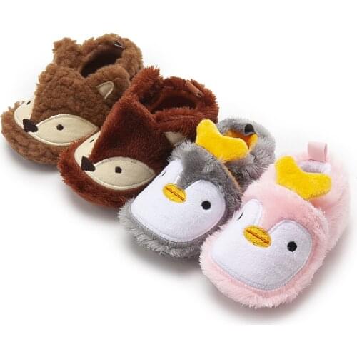 Cartoon Baby Shoes Cute Newborn Boys Girls First Walkers Flats Soft Sole Non-slip Shoes Footwear Toddler Booties