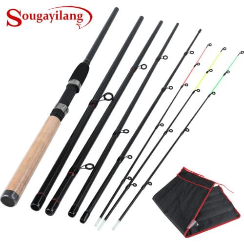Sougayilang 3M-3.6M Fishing Rod Ultralight Weight 2/6 Section Fishing Rod Carbon Rod Spinning Travel Rod Carp Fishing Tackle