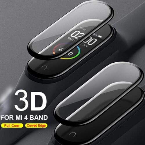 Mi Band 5 4 3D Protective Cover Glass For Xiaomi Mi Band 4 5 Tempered Glass Film Scratch-Resistant Screen Protector For Miband 5