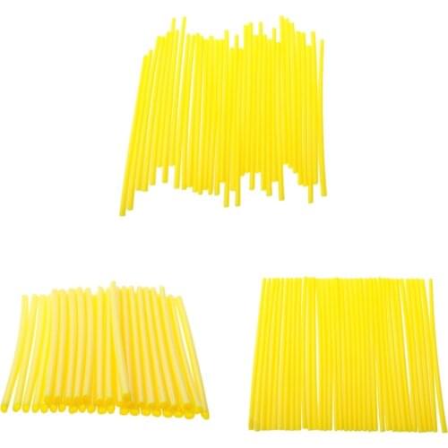 108 Pieces Universal Motorcycle Spokecover Spoke Tube Wheel Spoke Tube, Length 17cm, Yellow