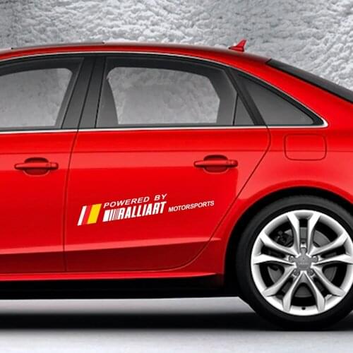 2PCS Car Door Side Decals Stickers For Mitsubishi Ralliart Outlander 3 Lancer 10 3 9 EX ASX L200 Carisma Colt Pajero Accessories