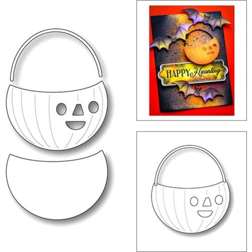 2020 New Halloween Metal Cutting Dies For DIY Cut Paper Craft Making Pumpkin Basket Decoration Album Card Scrapbooking No Stamps