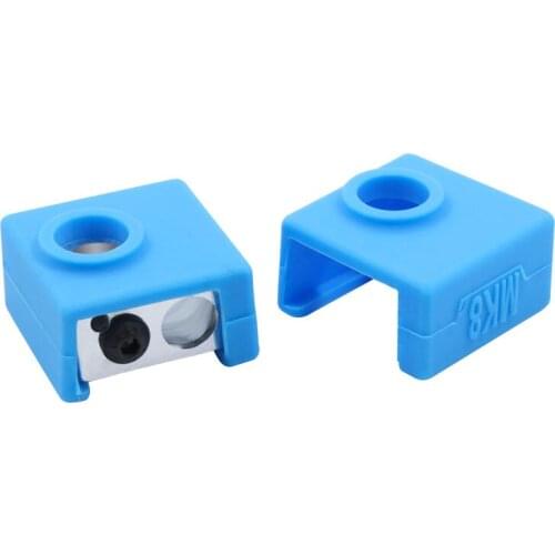 3D Printer Volcano Silicone Sleeve Hot End For Mk7 / 8/9 Heating Block Heating Block Sock Cover Blue