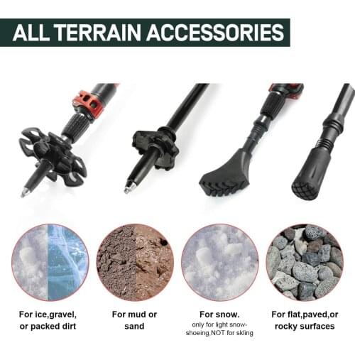 4 Type Trekking Pole Replacement Hiking Protector Cap Tip Rubber Basket Outdoor Sports Alpenstock Walk Stick Snow Mud Support