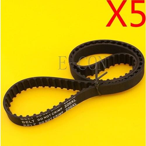 5pcs 220XL Timing Belt L039 110Teeth Width 0.39inch(10mm) XL Positive Drive Pulley for CNC Stepper Motor and Engraving Machine