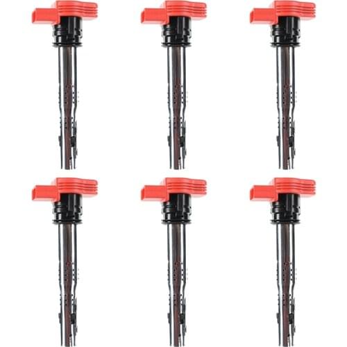 6Pcs Car Ignition Coils Pack for - A6 A8 Quattro Q7 R8 S5 Touareg 06E905115 06E905115E