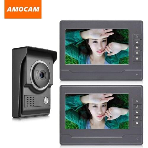 7 inch Monitor Video Doorbell Door Phone Kit Video Intercom interphone system for Home villa 1-IR camera 2- LCD screen
