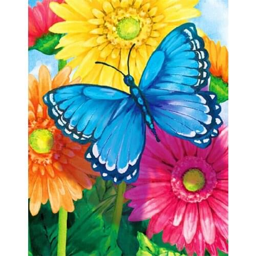 New Mosaic Butterflies and flowers 5D cross stitches full drill diamond painting DIY Diamond Painting Gift Embroidery Home Decor