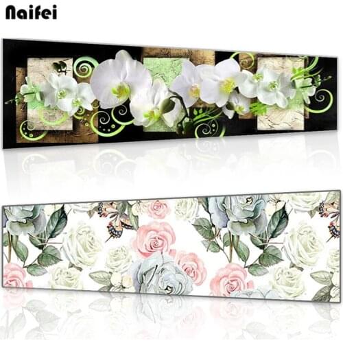 Large Full Square Round Diamond Embroidery Lily flower Daisy Diamond Mosaic Diamond Painting Flower Cross Stitch home decor art