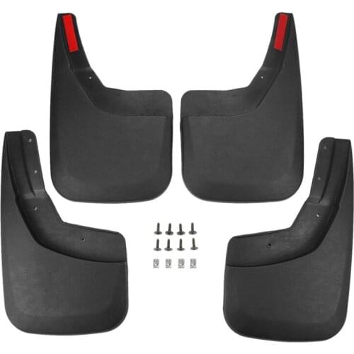 AU05 -Splash Guards Mudguard Car Cover Fender Soft Mudguard Protection Flap Splash Mud Guard for Chevrolet Silverado 2014-2018