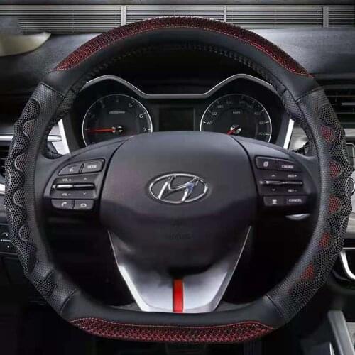 For Hyundai ioniq 2016 2017 2018 2019 2020 Car Steering Wheel Cover D Shape PU Leather Auto Accessories interior Fast Shipping