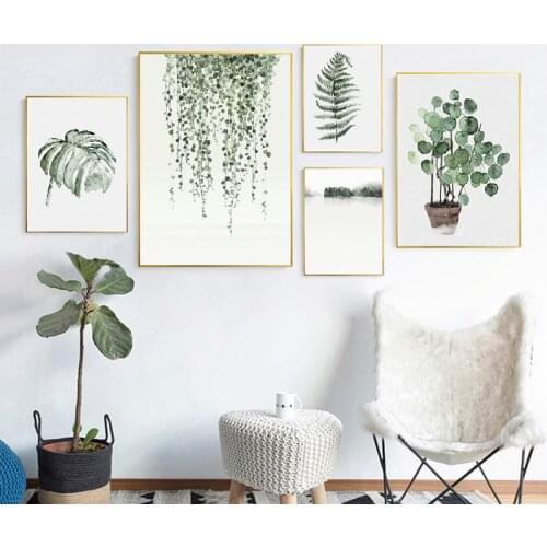 GATYZTORY 60x75cm Frame Diy Painting By Numbers Plant Leaf Landscape Canvas Oil Painting Coloring By Numbers Wall Art