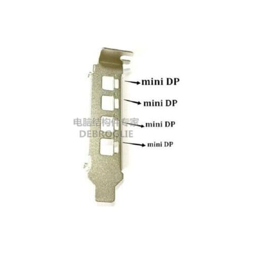 2Pcs New 8cm Low Profile Video Card Bracket Graphics For NVIDIA Quadro K1200 NVS510 P400 P600 P1000 with 4 x mini DP Bracket