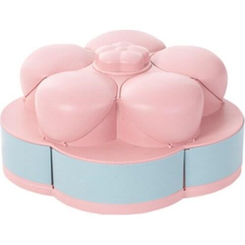 Creative Double-Layer Rotating Fruit Tray Household Candy Box Split Dried Fruit Tray