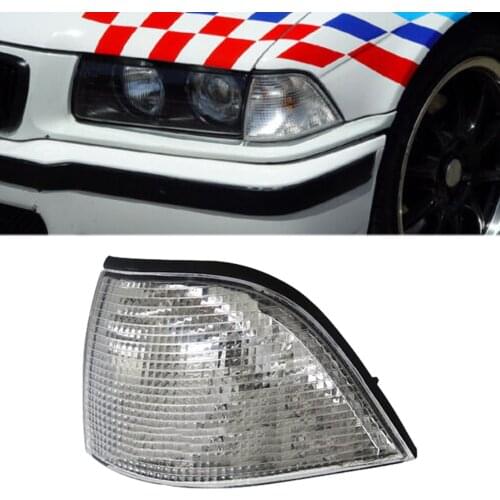 Left Car Clear Corner Light Lens Turn Signal Lamp Shell Fit For BMW E36 3-Series 2 Door Coupe/Convertible 318is 323i 1992-1998