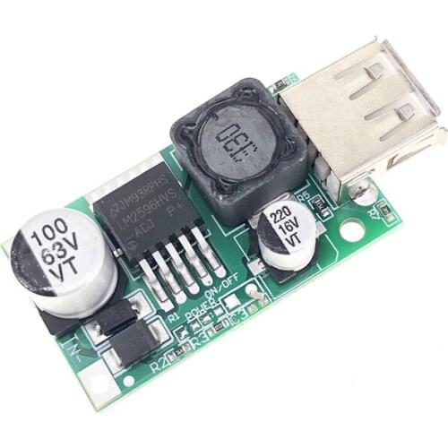 LM2596HV 5V DC-DC Step Down Buck Converter Board Module 9V 12V 24V 36V 48V to 5V 3A USB Charger Module