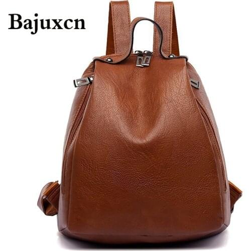 Fashion Soft leather backpacks luxury designer shoulder bags young girl school bag multi-function travel backpack small bag