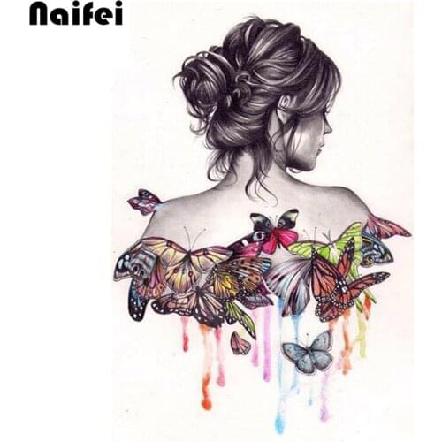 Needlework Diy Diamond Painting butterfly beauty girl Painting Cross Stitch kits Diamond Embroidery Diamond Mosaic Pictures