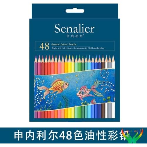 Original 48/72 oily color pencil Senalier professional hand-painted drawing pine material color pencil beginners students using
