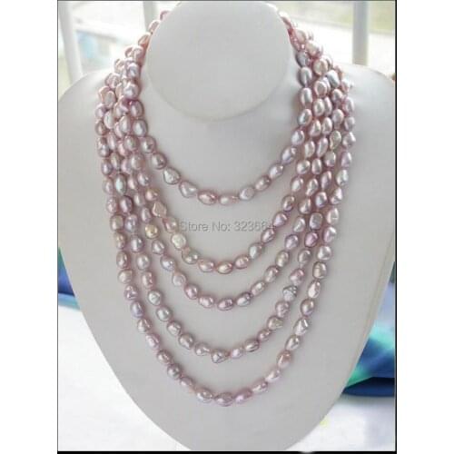 100" 12mm lavender baroque freshwater cultured pearl necklace