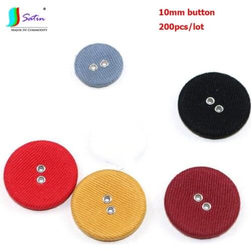 Cheap Factory Price 200pcs Flat Style Clothes Decoration Repair Accessories Round Colorful Twill Vloth Covered 2-Holes Button