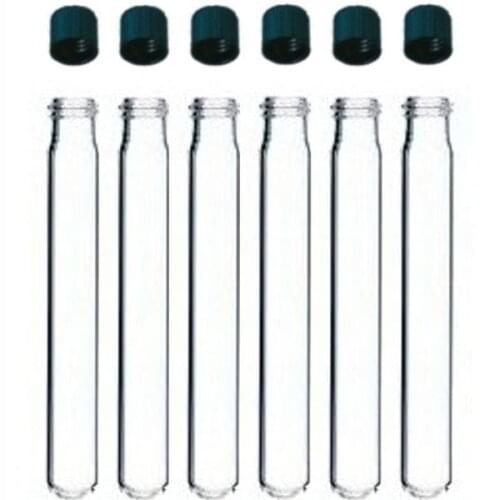 10pcs 20x150mm 30ml Screw Tube Glass Serological Test Tube Screw Cap With Silicon Rubber Liners Autoclavable, All Size Available