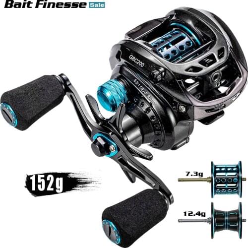 Hot sale!GBC200 143g UltraLight Carbon Fiber BFS Baitcasting Fishing Reel Left Right Hand Double Spool Fishing Bait Casting Reel