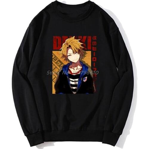Boku No Hero Academia Anime Denki Kaminari Hoodie Spring Autumn Sweater Streetwear Sweatshirt