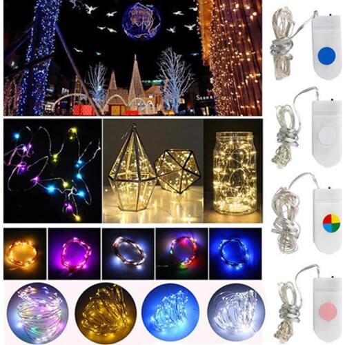 6ft 20 LED Battery Powered Outdoor LED String Lights Holiday Lighting Fairy Garland For Christmas Tree Wedding Party Decoration