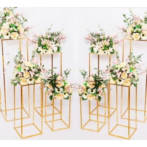 1PCS Flower Vases Wedding props Column Stand Metal Road Lead Christmas decoration Table Centerpiece Party Home decorat