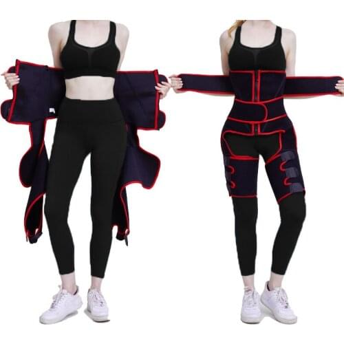 Women Fitness High Waist Shaper Leg Body Trimmer Sweat Shapewear SlimmingThigh Shapers Adjustable Waist Support