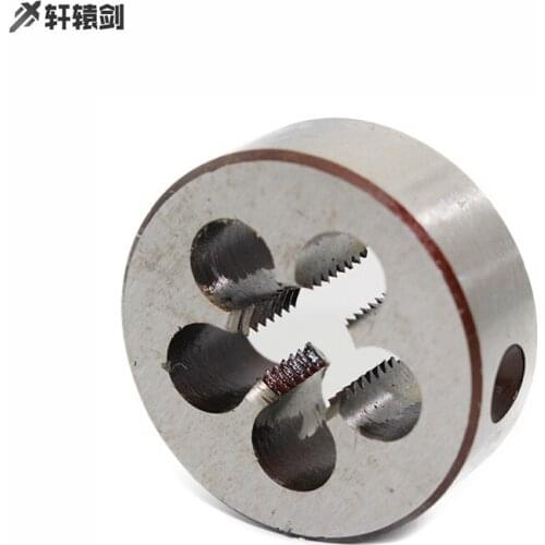 1pc Round Thread Die M12x1.75mm 1.5mm 1.25mm 1mm 0.75mm 0.5mm Pitch HSS Mertric Threading Hand Tool